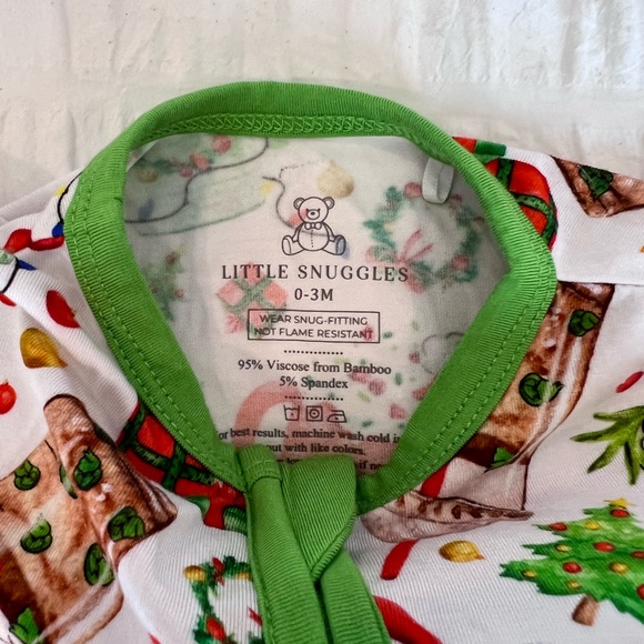 Little Snuggles The Grinch Bamboo Christmas Zippy Pajama 0-3M - Picture 5 of 6